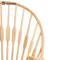 Cadeira de madeira sólida cadeira de vime de vime de pavão
